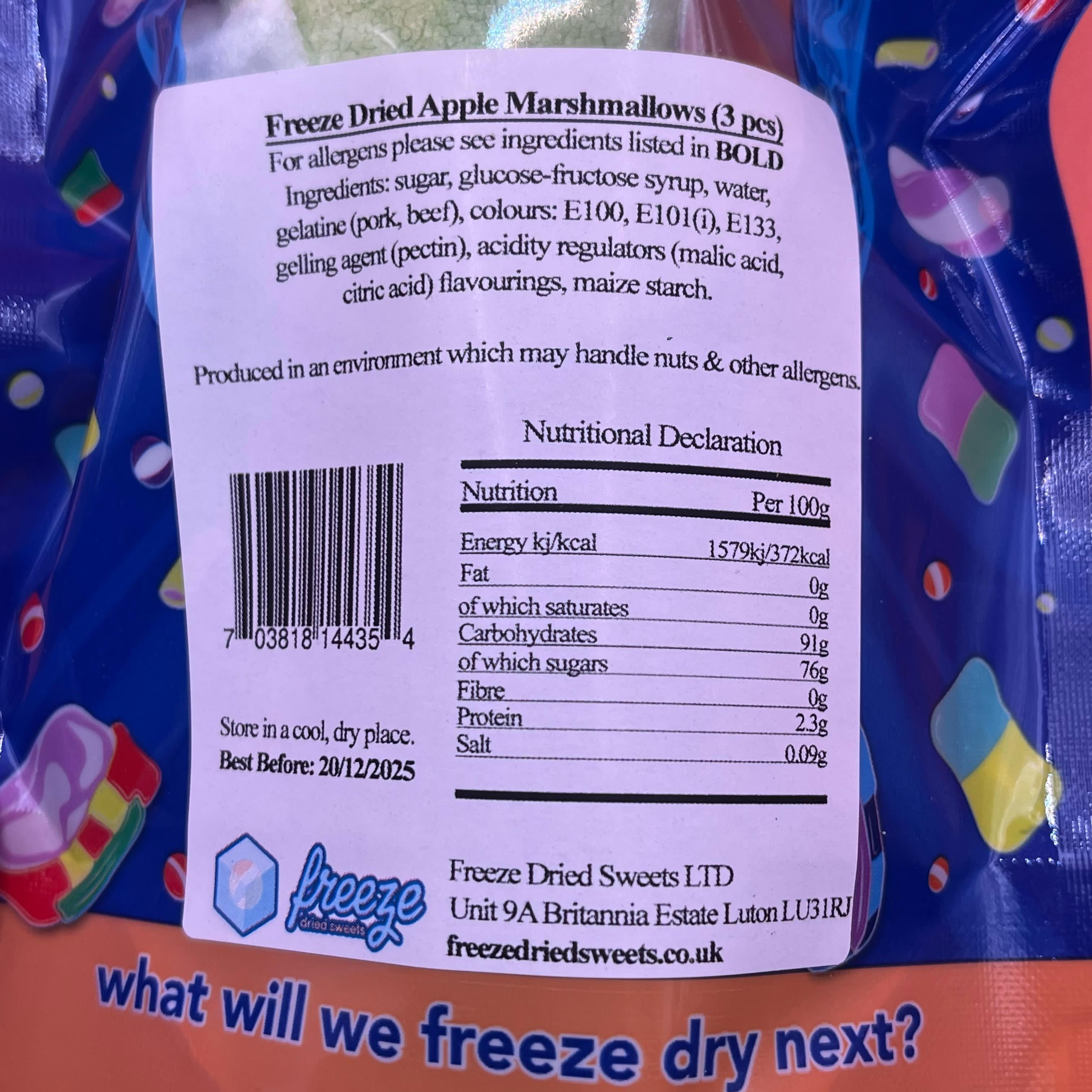 Apple Marshmallows x3  - Freeze Dried Sweets - Image 3