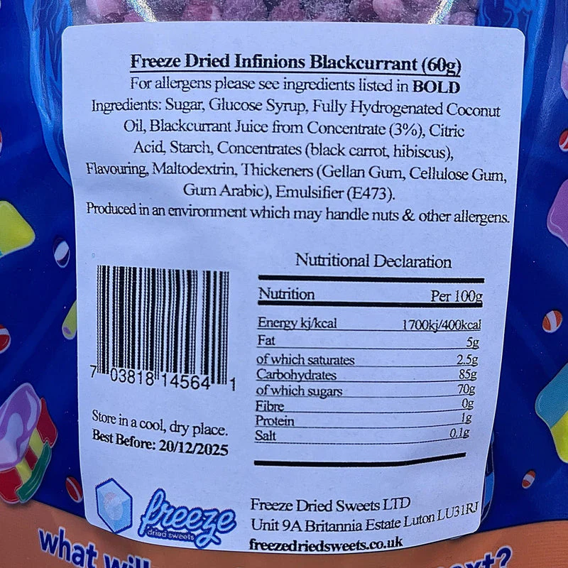 Blackcurrant Millions 60g - Freeze Dried Sweets | Vegan Vegetarian & Gluten Free - Image 3