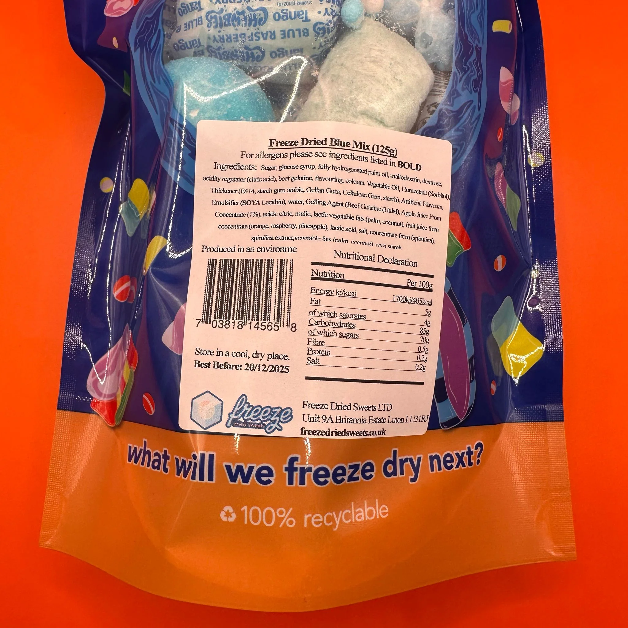 Blue Mix Approximately 125g - Freeze Dried Sweets - Image 3