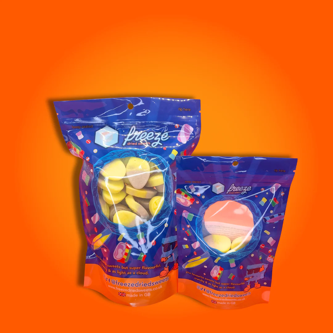 BUBs Banana Caramel Mini 50g - Freeze Dried Sweets | Vegan - Image 2