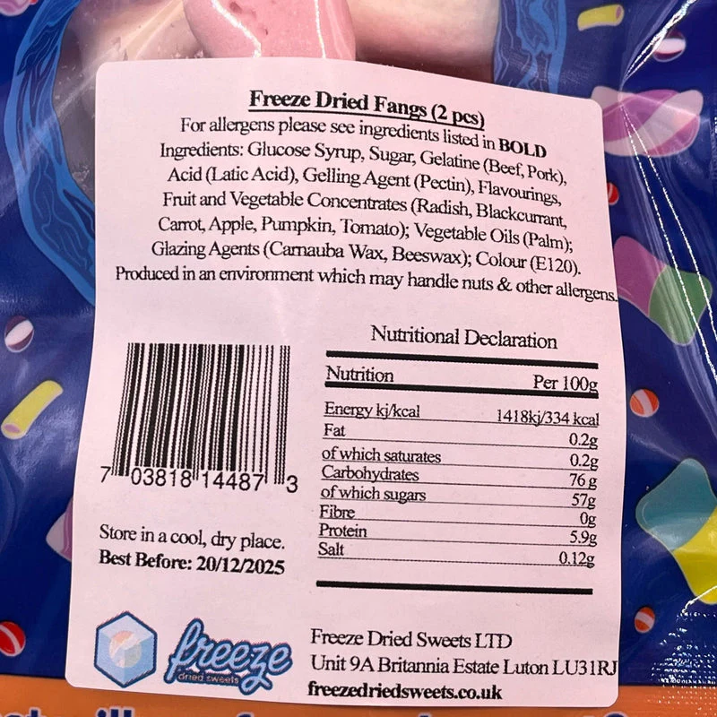 Fangs 2 Pieces - Freeze Dried Sweets - Image 3