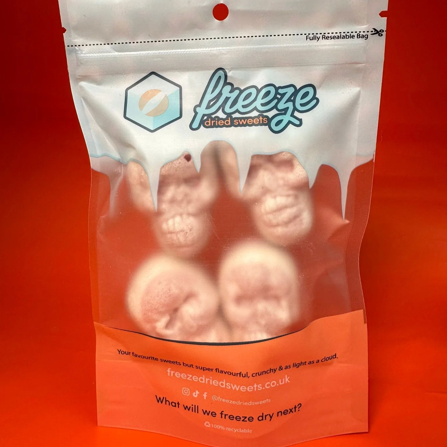 Jelly Filled Skulls 4 Pieces - Freeze Dried Sweets | Gluten Free - Image 3