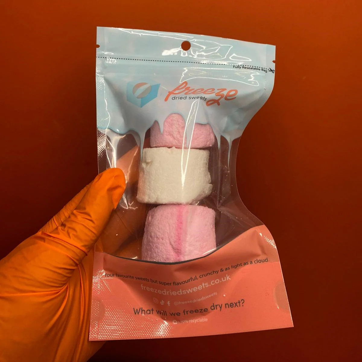 Pink and White Marshmallows x3 - Freeze Dried Sweets - Image 2