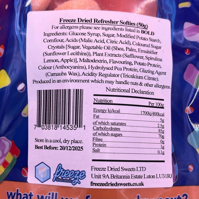 Refresher Softies 50g - Freeze Dried Sweets - Image 3